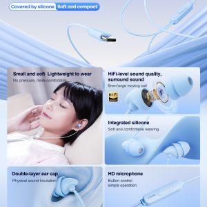 REMAX Wired Type-C Sleep Earphone RM-619A – Green