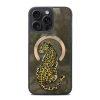 iPhone 15 Pro Nimmy Magsafe Leopard Embroidery Cover - Gold