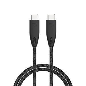 Powerology Braided USB-C to USB-C Cable 2M 100W- Black (PBCC2BK)