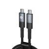 Powerology Braided 240W USB 4.0 Type-C to Type-C Fast Charging Cable 2M - Grey (PCAB009-GY) - Image 2
