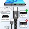 Budi Type-C 2 Meter 2.4A Braided Cable - Black DC206T20B - Image 2