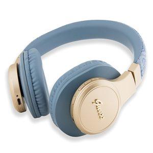 Guess PU 4G Leather BT Headphone Sound  with Script Metal Logo – Blue (GUBH604GEMB)