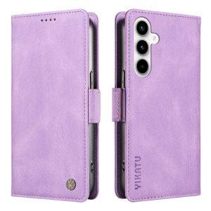 Samsung Galaxy A55 5G YIKATU Leather Flip Cover with Wallet – Purple (YK-005)