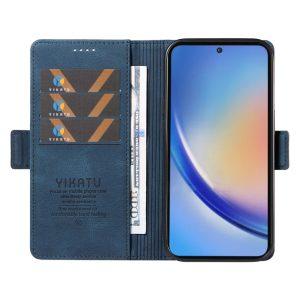 Samsung Galaxy A35 5G YIKATU Leather Flip Cover with Wallet – Blue (YK-005)