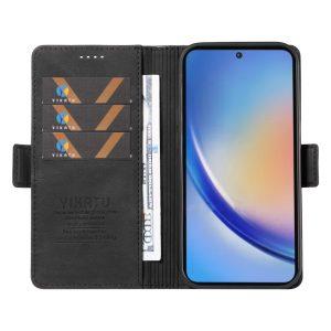 Samsung Galaxy A35 5G YIKATU Leather Flip Cover with Wallet – Black (YK-005)