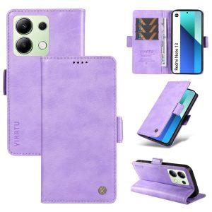 Xiaomi Redmi Note 13 4G YIKATU Leather Flip Cover with Wallet – Purple (YK-007)