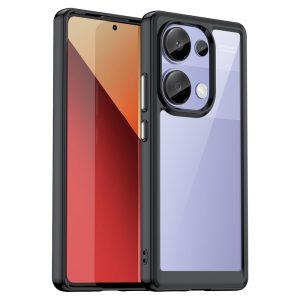 Xiaomi Redmi Note 13 Pro/Poco M6 Pro Hybrid TPU+Acrylic Transparent Cover – Black