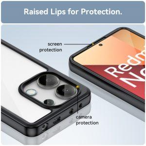 Xiaomi Redmi Note 13 4G Hybrid TPU+Acrylic Transparent Cover – Black