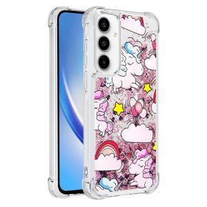 Samsung Galaxy A35 5G YB Quicksand Series-2 TPU Liquid Flowing Cover – Horse & Cloud