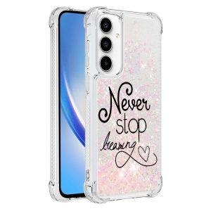 Samsung Galaxy A35 5G YB Quicksand Series-2 TPU Liquid Flowing Cover – Never Stop Dreaming