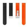 Magnetic Silicone Strap for Garmin vivomove Trend/Luxe with Silver Buckle 20MM - Black + Orange - Image 3