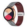 Magnetic Silicone Strap for Garmin vivomove Trend/Style/Luxe with Silver Buckle 20MM - Grey + Red - Image 3