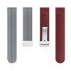 Magnetic Silicone Strap for Garmin vivomove Trend/Style/Luxe with Silver Buckle 20MM - Grey + Red - Image 2