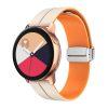 Magnetic Silicone Strap for Garmin vivomove Trend/Luxe with Silver Buckle 20MM - Starlight + Orange - Image 3