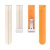 Magnetic Silicone Strap for Garmin vivomove Trend/Luxe with Silver Buckle 20MM - Starlight + Orange - Image 2