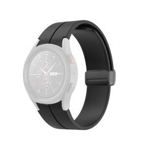 Samsung Galaxy Watch 6 Silicone Straps 20mm With Folding Buckle – Black