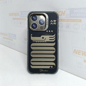 iPhone 15 Pro Max Magsafe Punkx Cover With Dragon Snake Printed – Black