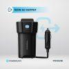 Powerology 150W Inverter AC Universal USB A Dual USB-C DC Car 12V10A - Black (P150INVBK) - Image 5