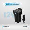 Powerology 150W Inverter AC Universal USB A Dual USB-C DC Car 12V10A - Black (P150INVBK) - Image 8