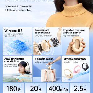 REMAX ANC Wireless Headphone RB-900HB – Beige