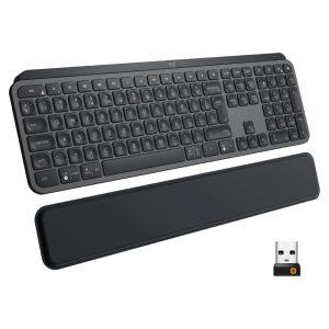 Logitech MX Keys Plus Bluethooth Illuminated Keyboard with Palm Rest – Graphite
