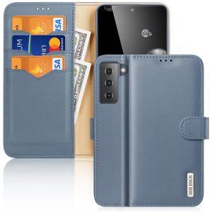 DUX DUCIS HIVO Series Leather Cover S21 Plus – Blue