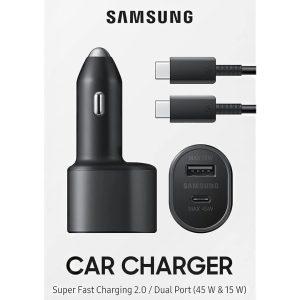 Samsung 45W Car Charger Adapter + USB-C to USB-C 5A 1Meter Cable HC (EP-L5300XBEGWW)