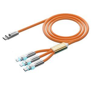 Porodo PD 100W 3 IN 1 Cable 180 Degrees Rotation 1.2M – Orange (PD-3N1C100W-OG)