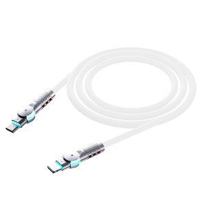 Porodo Double Head Rotate Cable PD Type- C to Apple 30W 1M – White (PD-DHR30WC-WH)