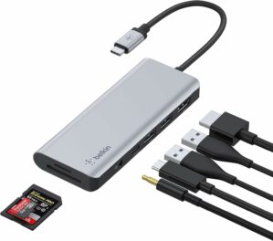 Belkin Connect USB-C 7 in 1 Multiport Adapter – Space Gray