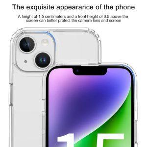 iPhone 15 Plus LEEU DESIGN Acrylic+TPU Cover – Clear