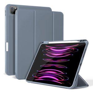 PU Leather + TPU Tablet Tri-fold Stand With Pen Slot Cover iPad Pro 11 20/21/22 – Lavender