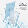 iPad Pro 11" M4(2024) DUX DUCIS TOBY Series PU Leather Tri-fold Stand with Pen Holder - Baby Blue - Image 3