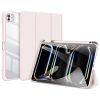 iPad Pro 11" M4(2024) DUX DUCIS TOBY Series PU Leather Tri-fold Stand with Pen Holder - Pink