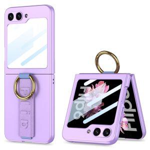Samsung Galaxy Z Flip6 5G GKK Ring Holder Hand Strap Cover – Purple