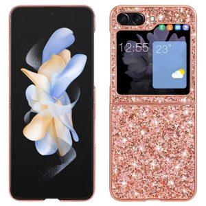 Samsung Galaxy Z Flip6 5G Glitter Electroplated TPU Cover – Rose Gold