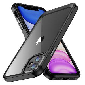 iPhone 11 Shockproof TPU + Acrylic Clear Cover – Black