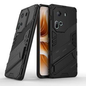 Oppo Reno11 5G Rugged PC+ TPU Kickstand Cover – Black