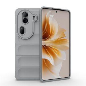 Oppo Reno11 5G Soft TPU Shockproof Flannel Cover – Light Gray