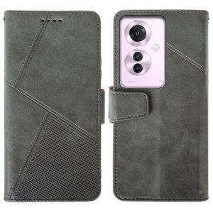 Oppo Reno11 F 5G IDEWEI Flip Leather Calf Texture Wallet Cover – Grey