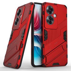 Oppo Reno11 F 5G Rugged PC+TPU Kickstand Cover – Red