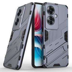 Oppo Reno11 F 5G Rugged PC+TPU Kickstand Cover – Dark Blue