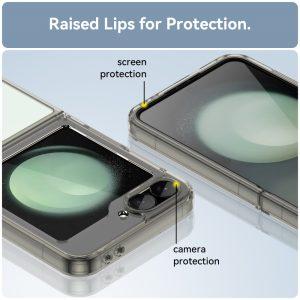 Samsung Galaxy Z Flip6 5G  TPU+Acrylic Shockproof Cover – Transparent Gray