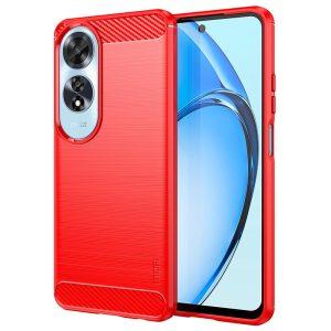 Oppo A60 4G MOFI JK TPU Series-1 Carbon Fiber Texture Cover – Red