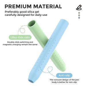 Silicone Grip Holder Sleeve Cover AHASTYLE PT182 For Apple Pencil (1st/2nd Gen) – Blue