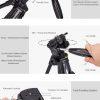 JMARY KP-2234 Professional Aluminium Tripod for All DSLR Cameras - Black - Image 4