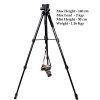 JMARY KP-2234 Professional Aluminium Tripod for All DSLR Cameras - Black - Image 2