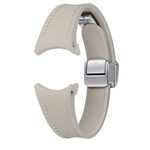 Samsung D-Buckle Hybrid Eco-Leather Slim Band 20mm S/M Strap – Etoupe
