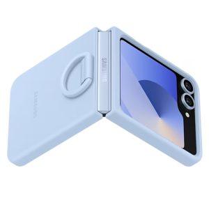 Galaxy Z Flip 6 5G Samsung Silicone Cover with Ring – Blue EF-PF741