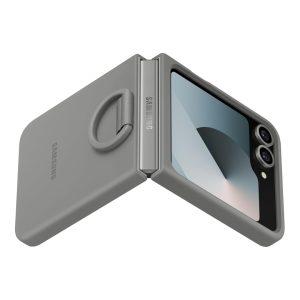 Galaxy Z Flip 6 5G Samsung Silicone Cover with Ring – Gray EF-PF741